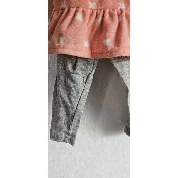 NWT Carter's‎ playwear girl sz 6M 2pcs fleece hooded top + gray legging pants - Picture 9 of 12